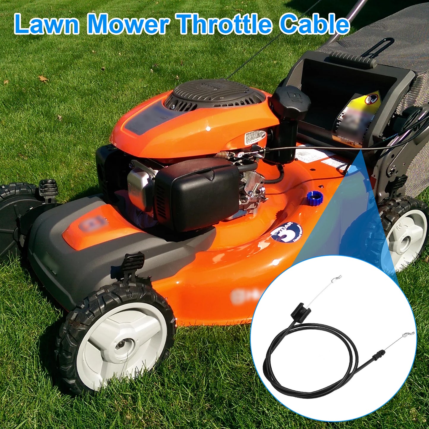 2pcs Lawn Mower Engine Zone Control Cable