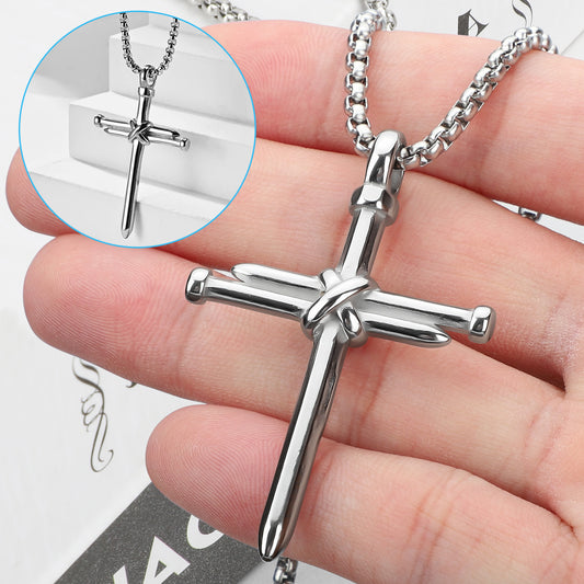 Stainless steel Cross pendant necklace