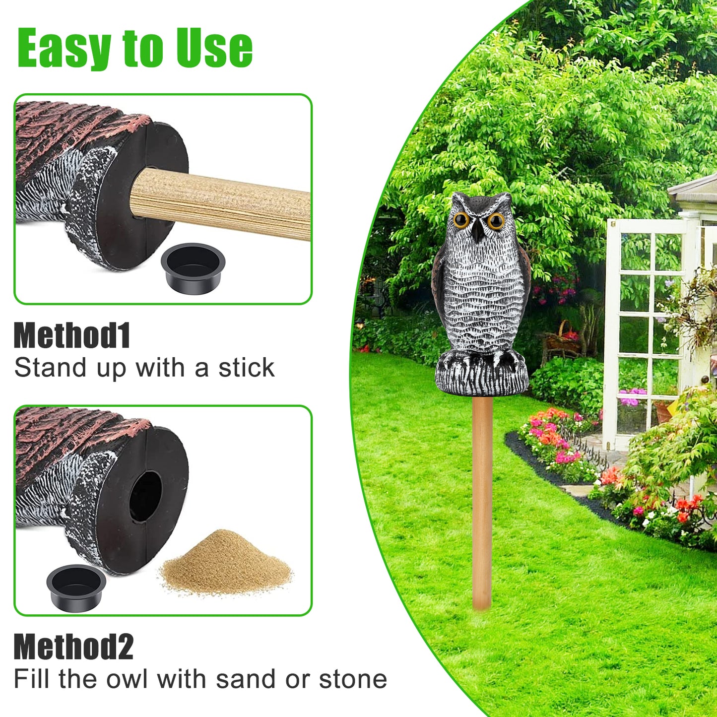 The fake owl garden Statues