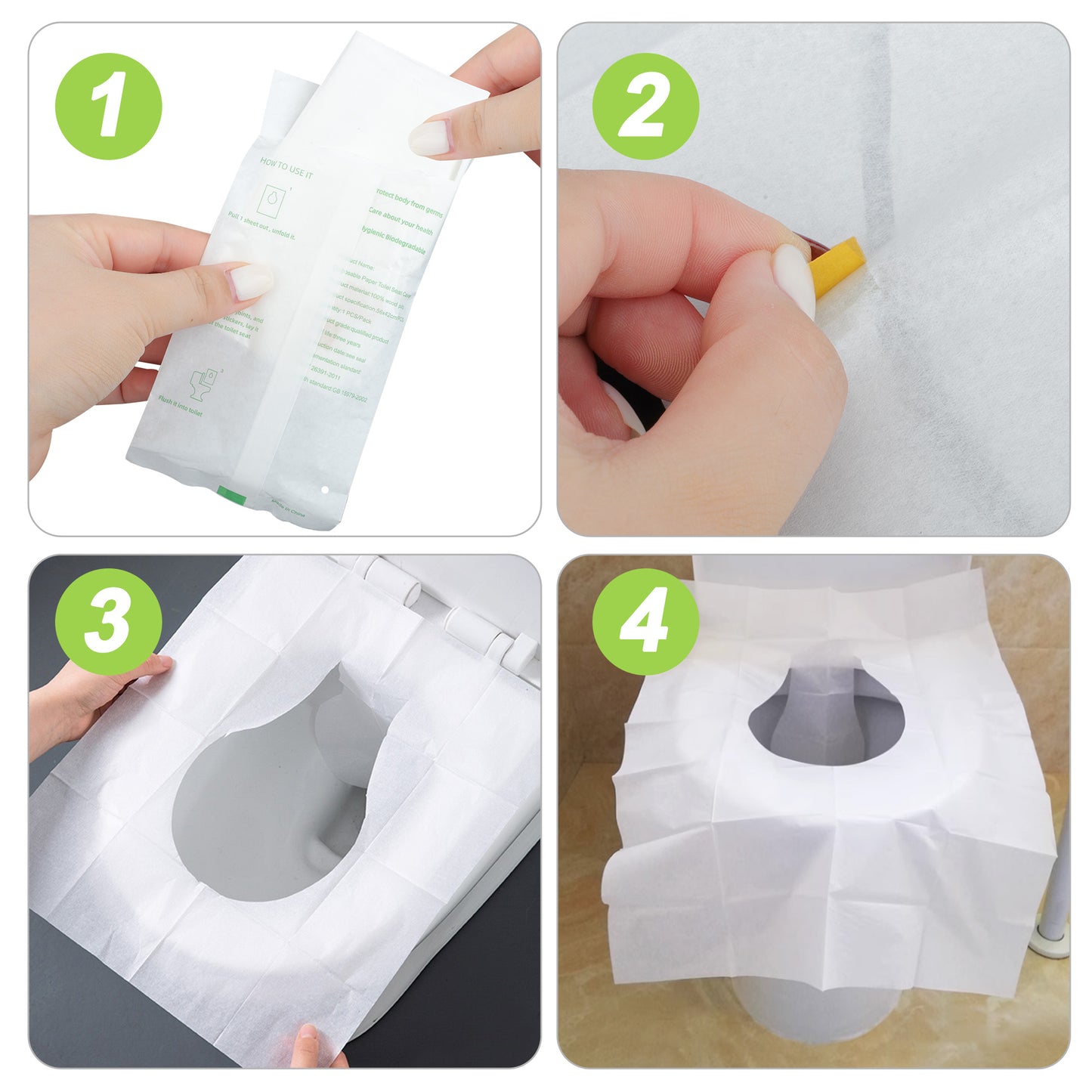Disposable Toilet Seat Covers - Hygienic Protection, Travel-Friendly