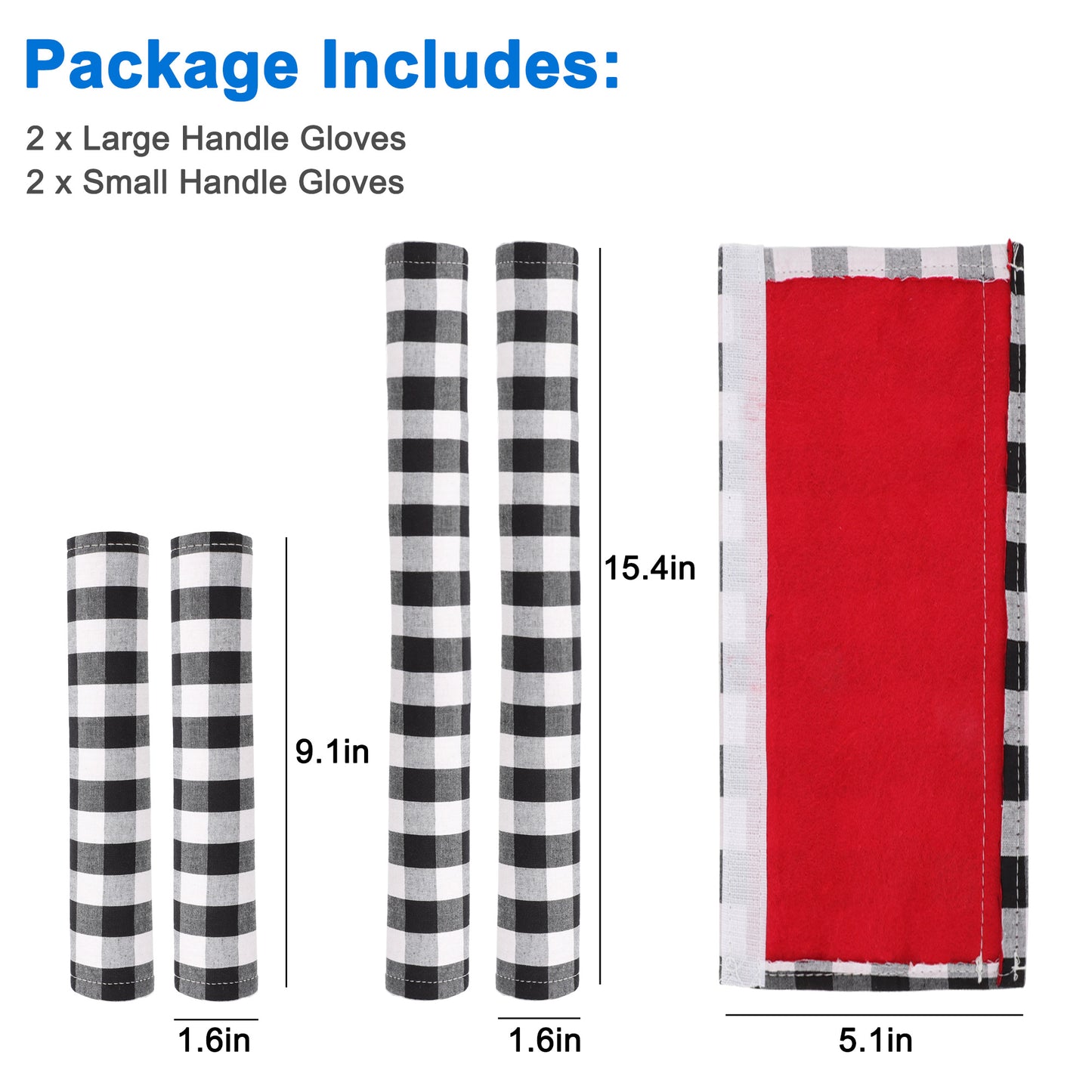 4PCS Christmas Refrigerator Door Handle Cover - Lattice refrigerator handle gloves, Door Handle Cover Refrigerator Handle Covers Kitchen Accessories