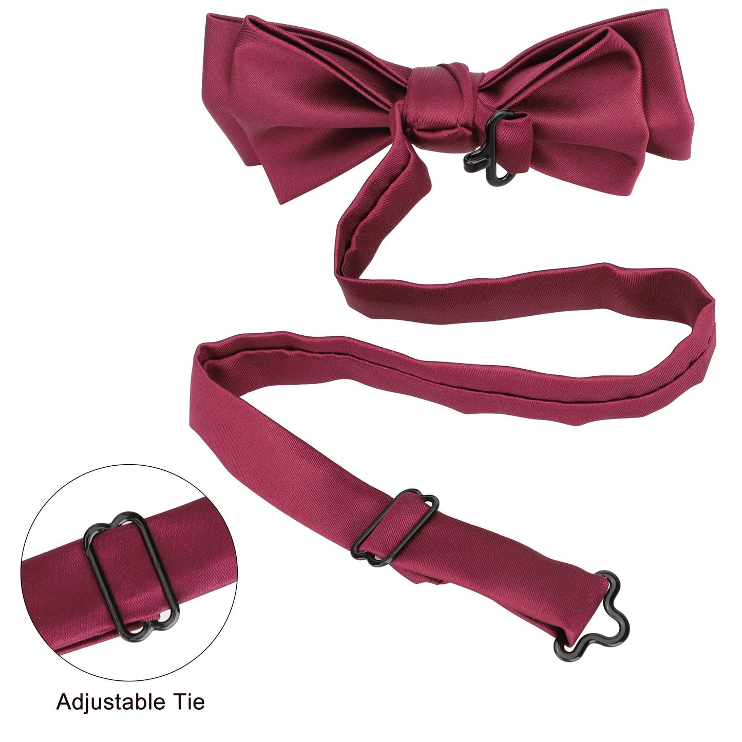 Classic Bow Tie Set - Red Silk Bow Tie with Gift Box for Men and Boys
