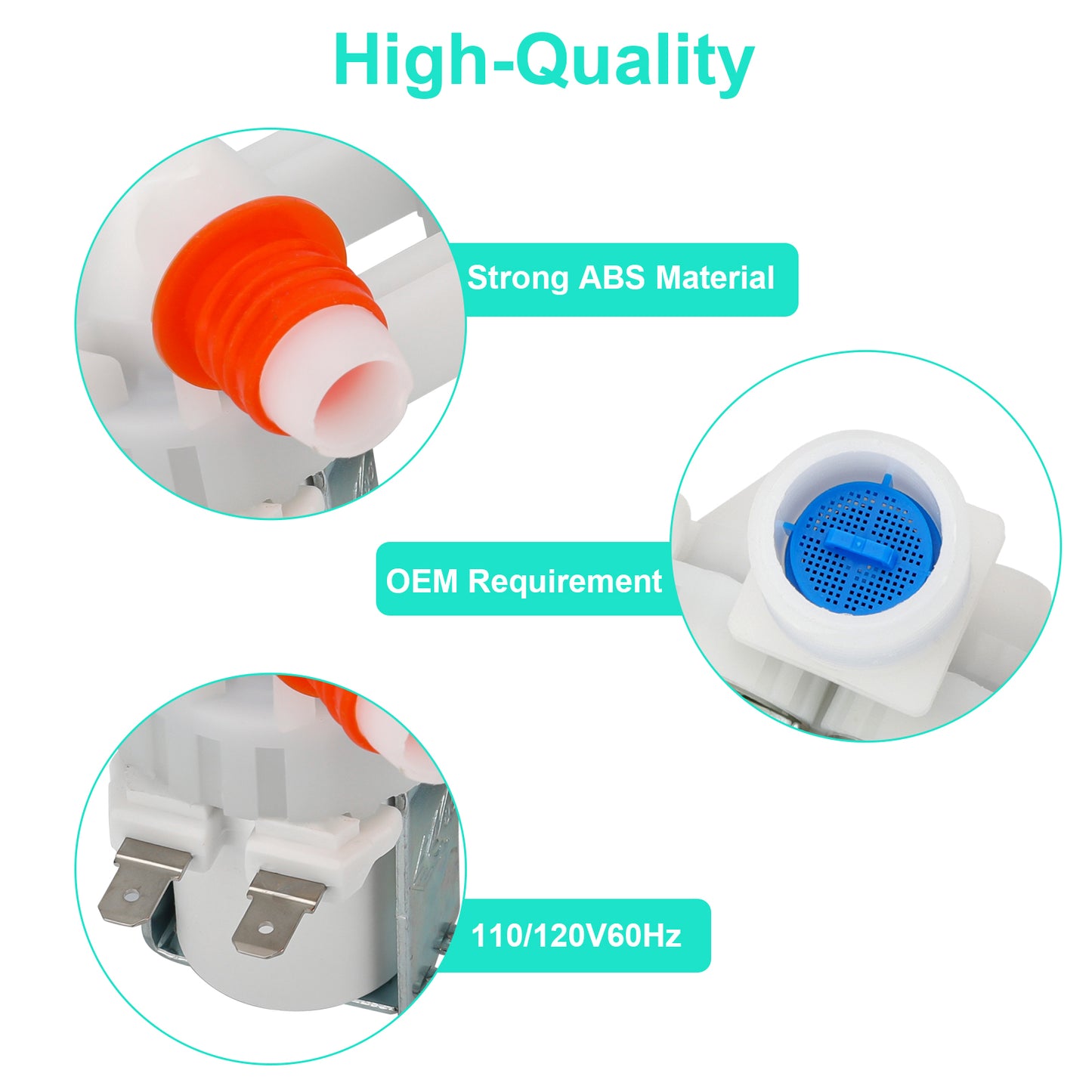 AJU73213301 Water Inlet Valve - Replacement for LG Kenmore Washer, Fits LG Washer Water Inlet Valve 5221EA1008F, AJU73213301, AJU75152601, 33090048, TAW35618287, and more