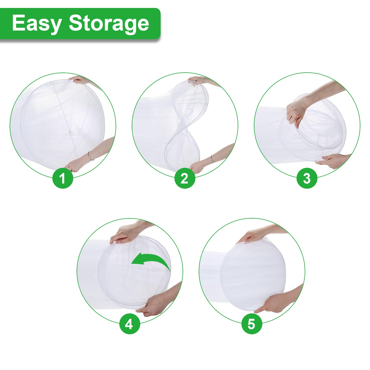 Mosquito Net, Mesh Bed Canopy Fit Twin to Full Bed, White