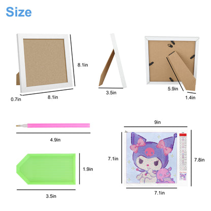 5D Diamond Painting Kit - 9in DIY Diamond Art Kits for Beginners, Adults & Kids Small Diamond Painting Craft Supplies