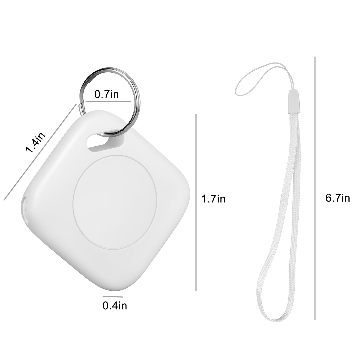 Anti-Loss Bluetooth Tracker - Replaceable Battery and 250 ft Bluetooth Range,Smart Mini GPS Locator Children's Pet Tracker Vehicle Locator (White)