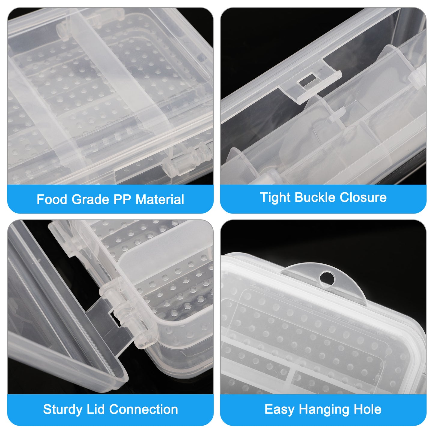 Double sided Transparent Storage Box - Clear 10 Slots Jewelry Storage Box Case Earrings Organizer Holder Jewelry Container for Earrings rings