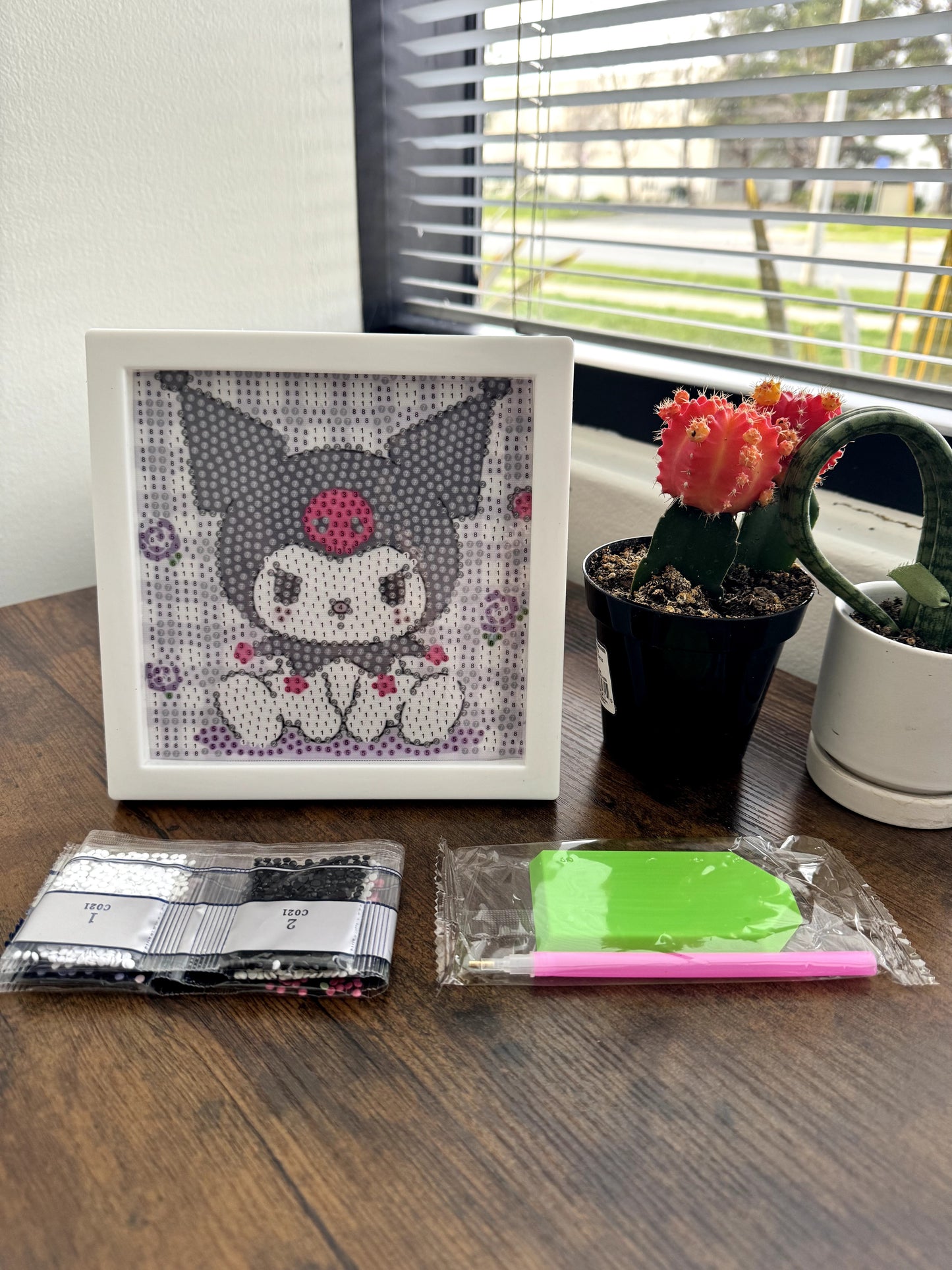 7in diamond painting kits with Frame - DIY Cartoon Diamond Art,Including a Frame,DIY Cross Stitch Tools,DIY Crafts Sewing Accessories Kids Adults Hobby Gift (Purple)
