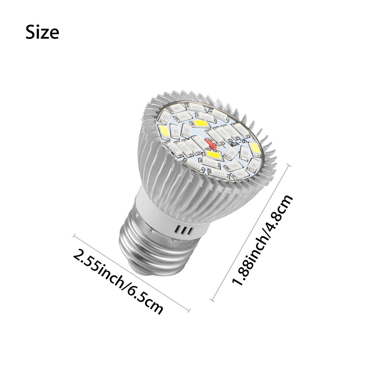 LED Grow Light, Full Spectrum E26 27 LEDs Grow Light Bulbs for Indoor Plants Greenhouse, 2Pcs