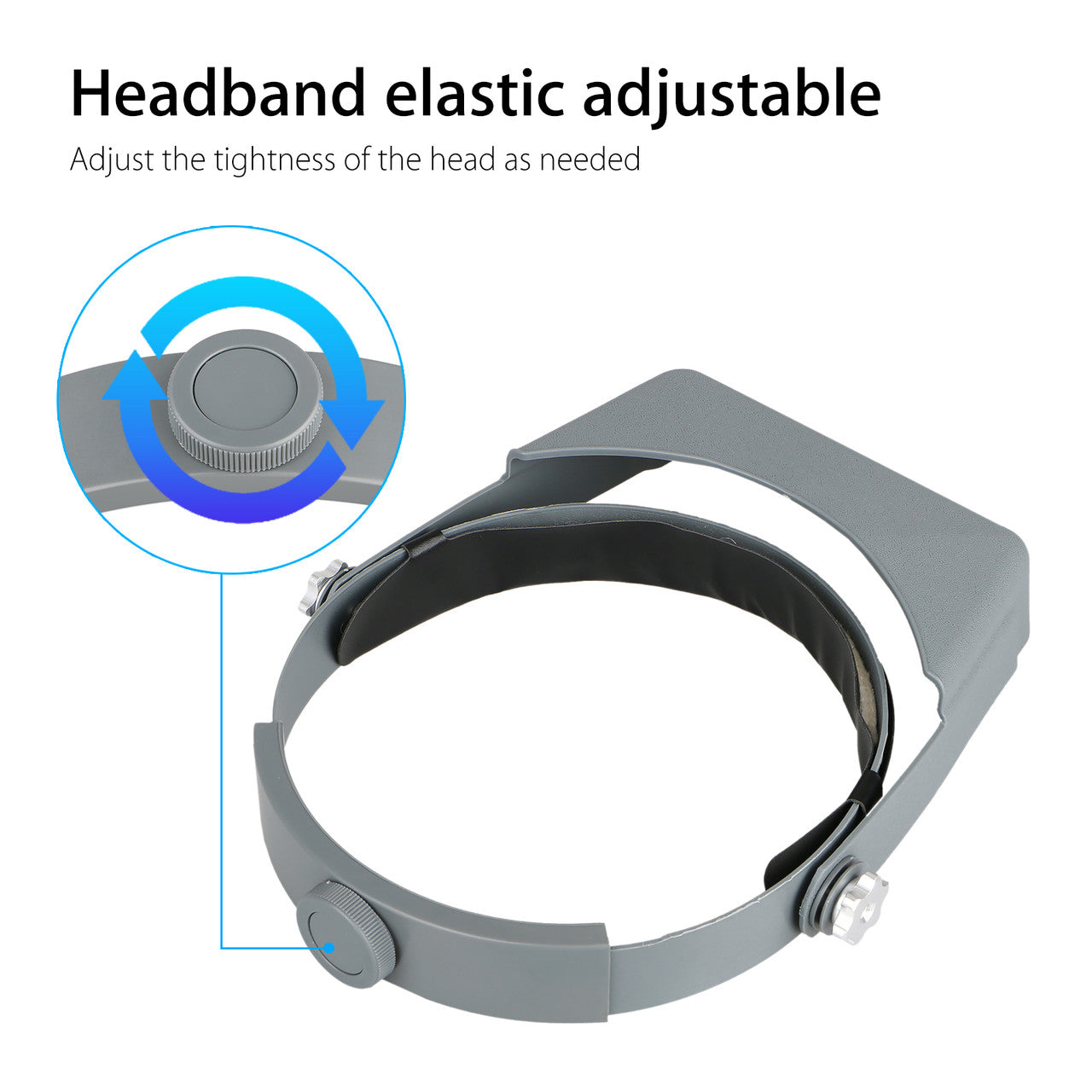 Headband Magnifier Jewelry Visor Opitcal Glass Binocular Magnifier w/ Lens, 4" Focal Length 1.5X 2X 2.5X 3.5x Magnification