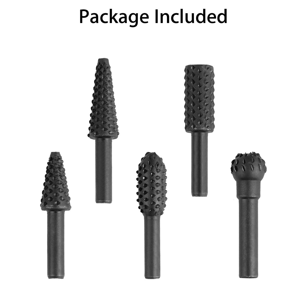 1/4" Drill Bit Set Cutting Tools for Woodworking Knife Wood Carving Tool Fit for All Electric and Cordless Drills, 5-pack