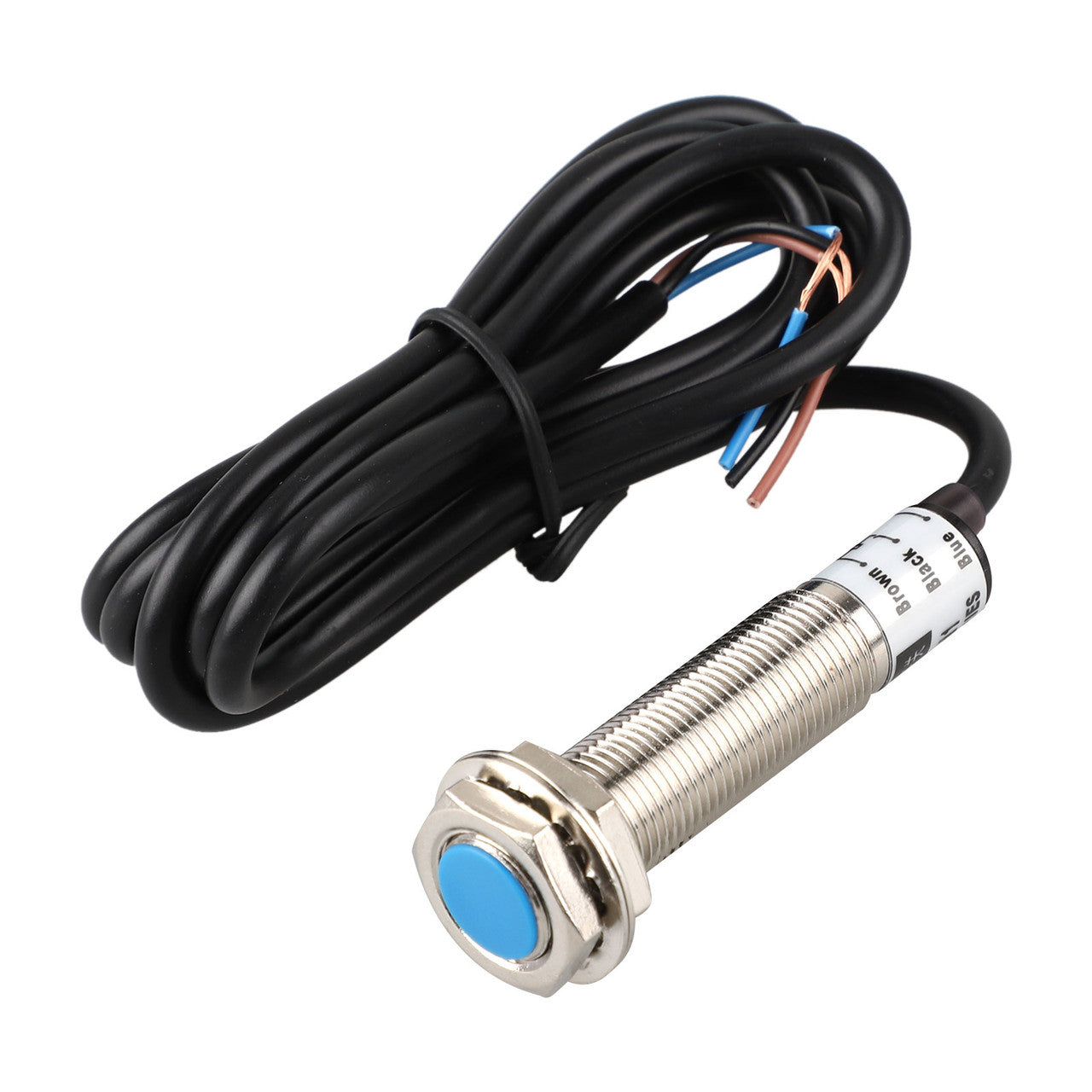 4 Digital LED Tachometer Rpm Speed Meter+Hall Proximity Switch Sensor NPN Blue