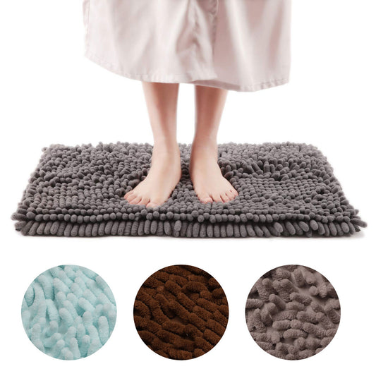 Non-Slip Shower Mat Bathroom Rug Mat, 19.631 inch, Extra Soft and Absorbent Shaggy Rugs, Machine Wash Dry, Perfect Plush Carpet Mats for Tub, Shower, Bath Room(Light Blue)