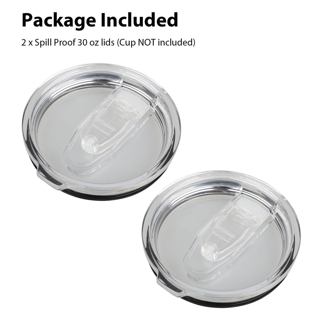 30oz Tumbler Lids Cover Replacement, Fits for YETI Rambler Ozark Trail, Spill-proof Splash Resistant Lids Covers for Tumblers Cups, 2 Pack