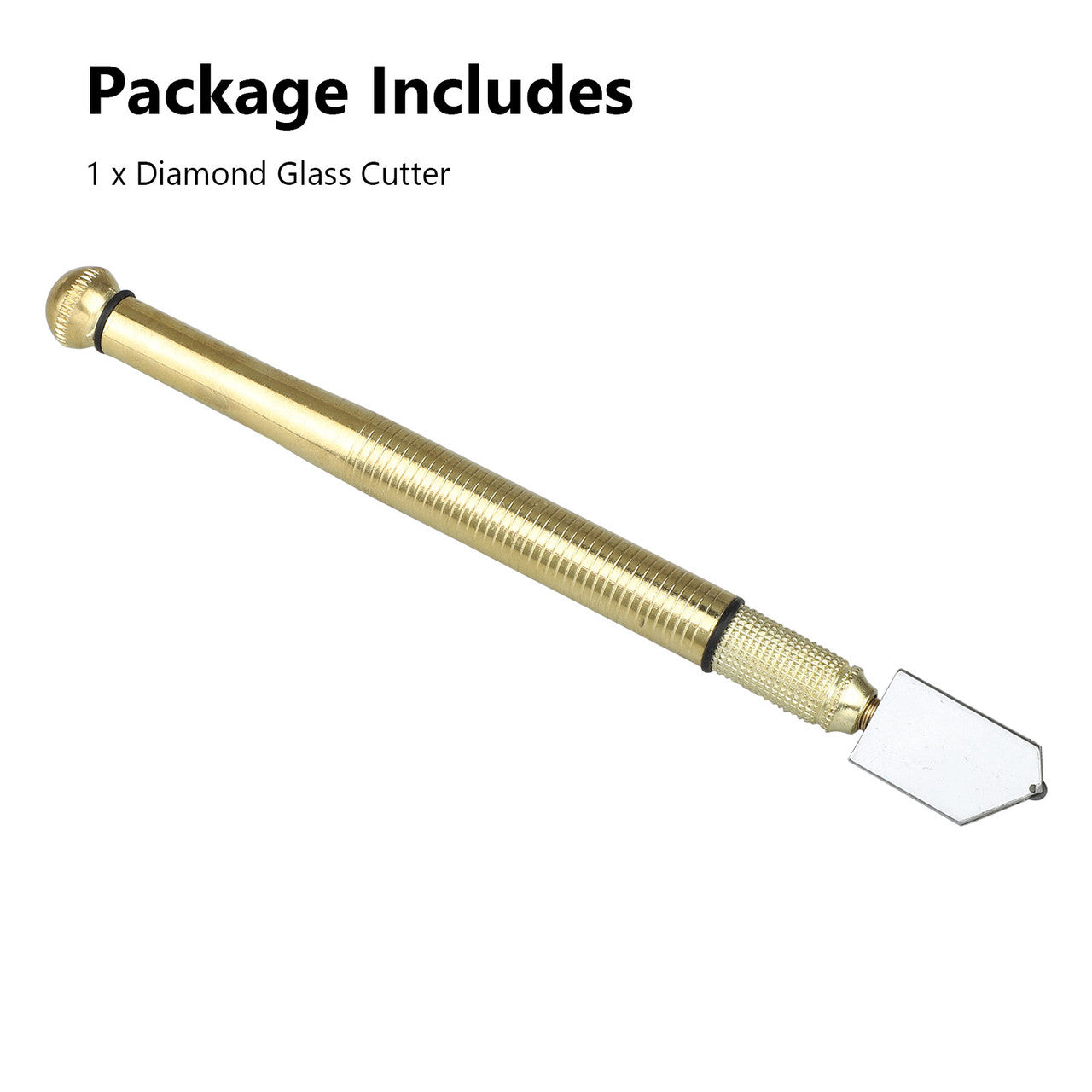 3mm-12mm Glass Cutter Professional Heavy Duty Golden Handle Pencil Style Oil Feed Carbide Tip Glass Cutter Cutting Tools for Mosaic/Tiles/Mirror/Stained Glass Cutting