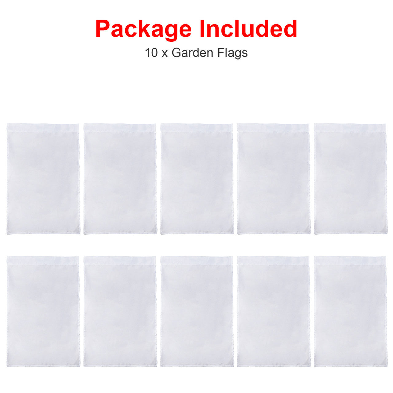 (12 x 18") Garden Flags Banners - DIY Personalized Garden Flag for Outdoor Patio Garden Yard Decorate - Lawn Yard Banner, 10Pcs