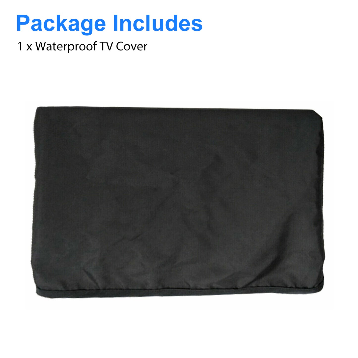 Outdoor Waterproof 55-58" TV Cover - Weatherproof TV Protection TV Cover for Outside Flat Screen TV(Black)