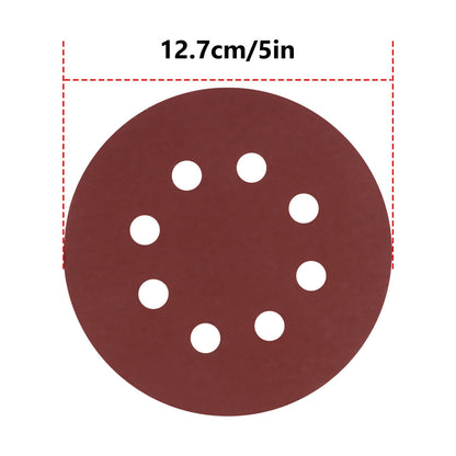 5Inch Diameter 8 Hole Hook and Loop Sanding Discs Sandpaper for Random Orbital Sander, 800/1000/1200/1500/2000 Assorted Grits Sandpaper, Orbital Sander Round Sandpaper, Polishing Sand Paper, 30PCS