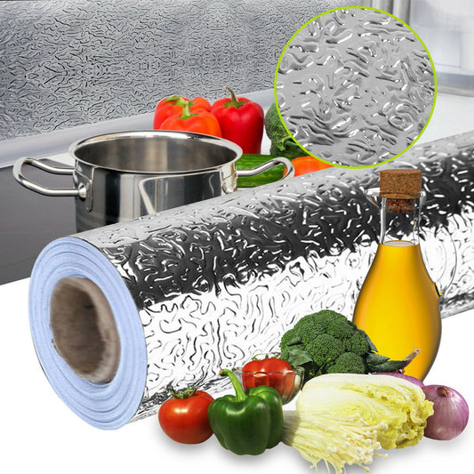 Self-Adhesive Aluminum Foil Wall Sticker Waterproof Oil-proof Kitchen Cabinet