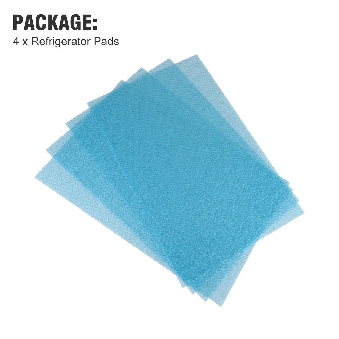 Refrigerator Mats, Antifouling Refrigerator Liners, Cuttable Refrigerator Pads, PVC Shelf Liners Fridge Liners, Washable Fridge Mats Drawer Table Placemats, 17.7"x11.4", Blue, 4Pcs