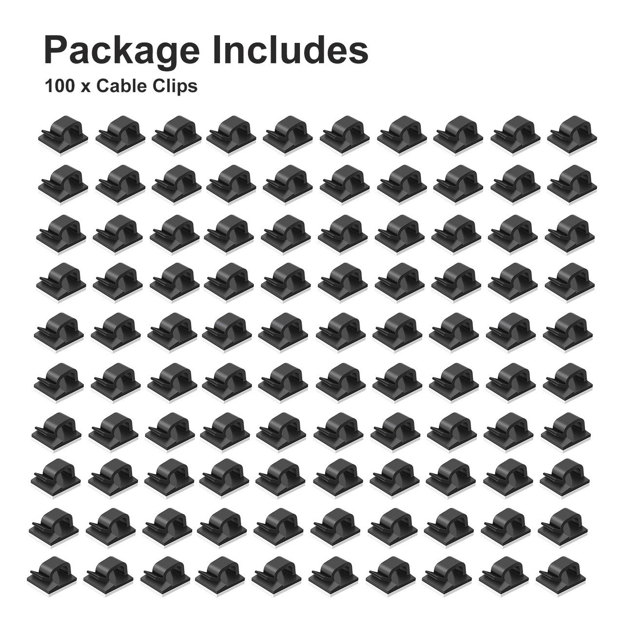 Self Adhesive Cable Clips Organizer, 100pcs