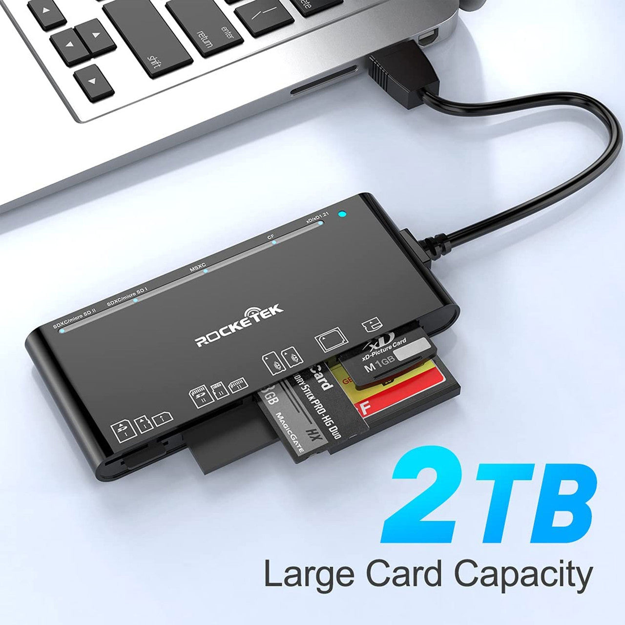 7 in 1 Memory Card Reader USB3.0 for Laptops, Macs, Windows, and More