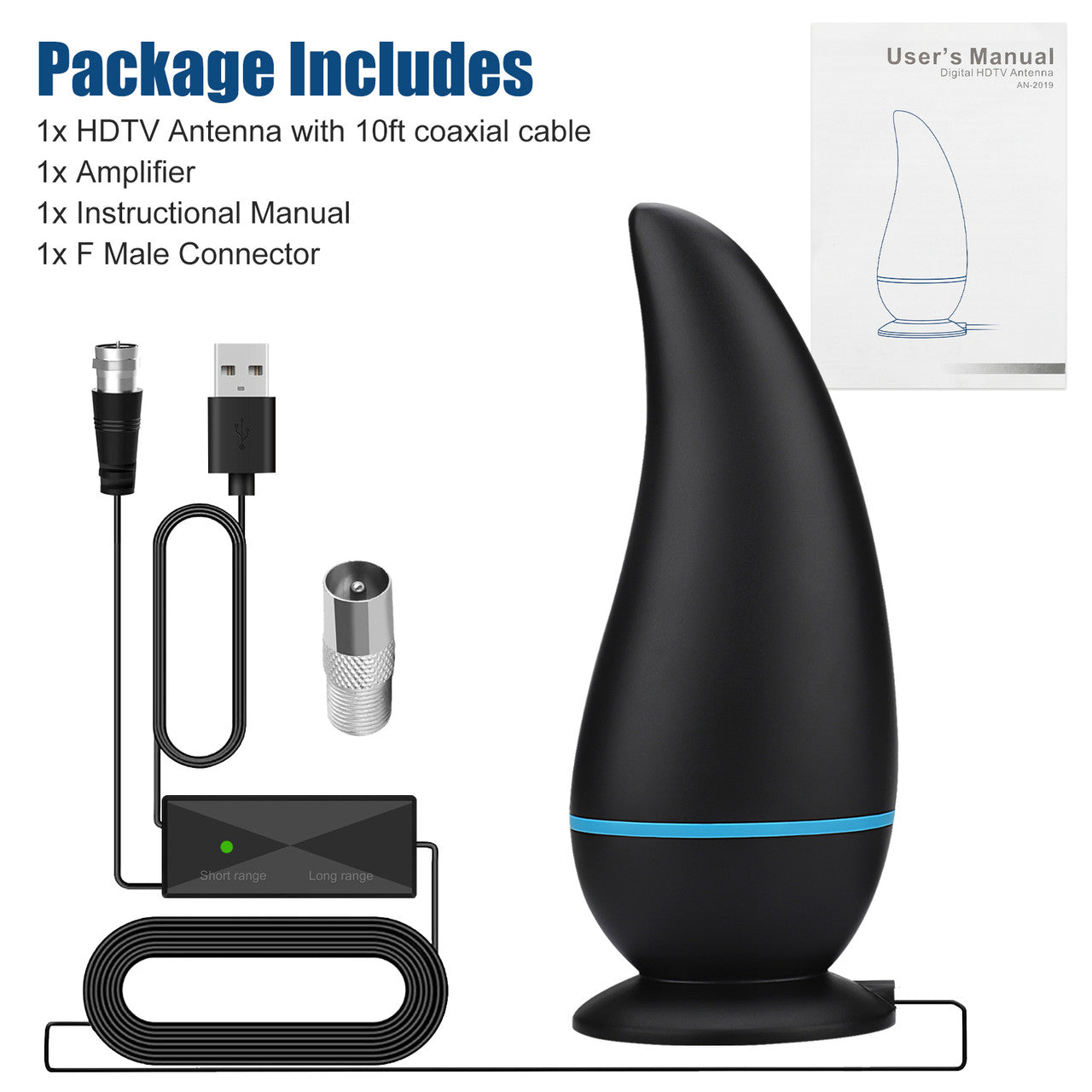 New Indoor HDTV Antenna with a Unique Design and Strong Signal Reception, Easy to Install