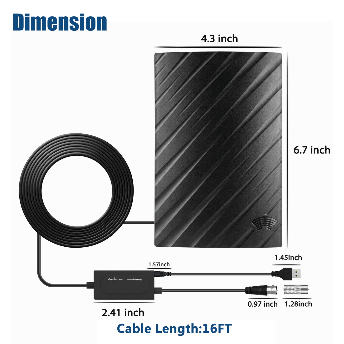 Outdoor Indoor TV Antenna Amplified 4K 1080P Digital