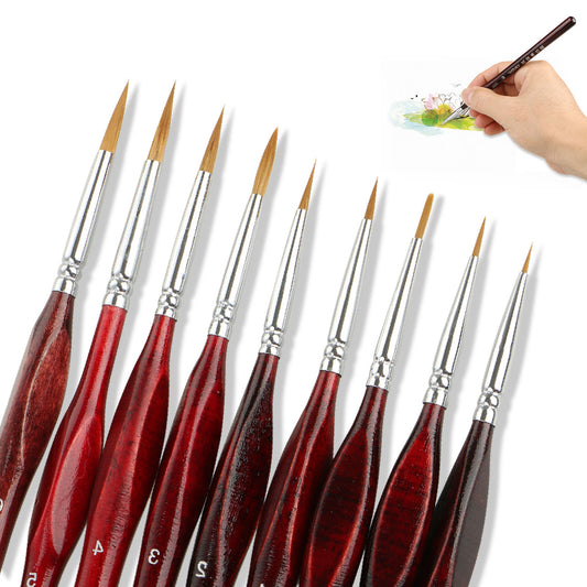 Miniature Paint Brush Set, Miniature Brushes for Fine Detailing & Art Painting Acrylic for Watercolor Oil Acrylic,Craft Models Rock Painting & Paint, 9-pack