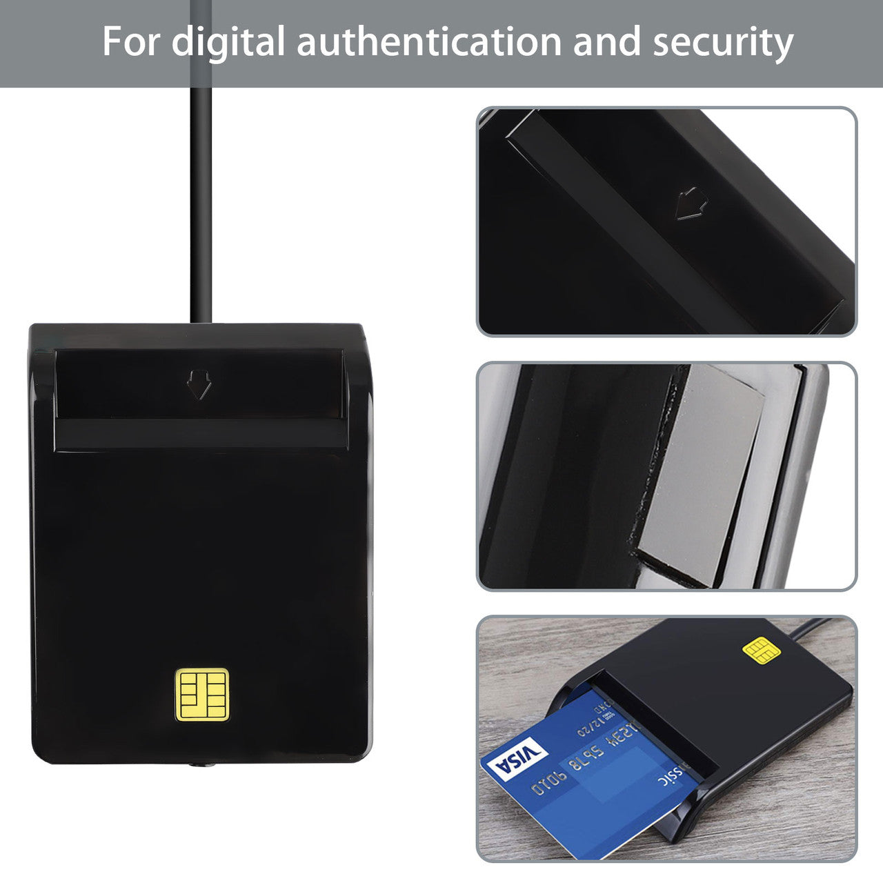 Smart Card Reader DOD Military USB Common Access CAC, Compatible with Windows, Mac OS 10.6-10.10 and Linux