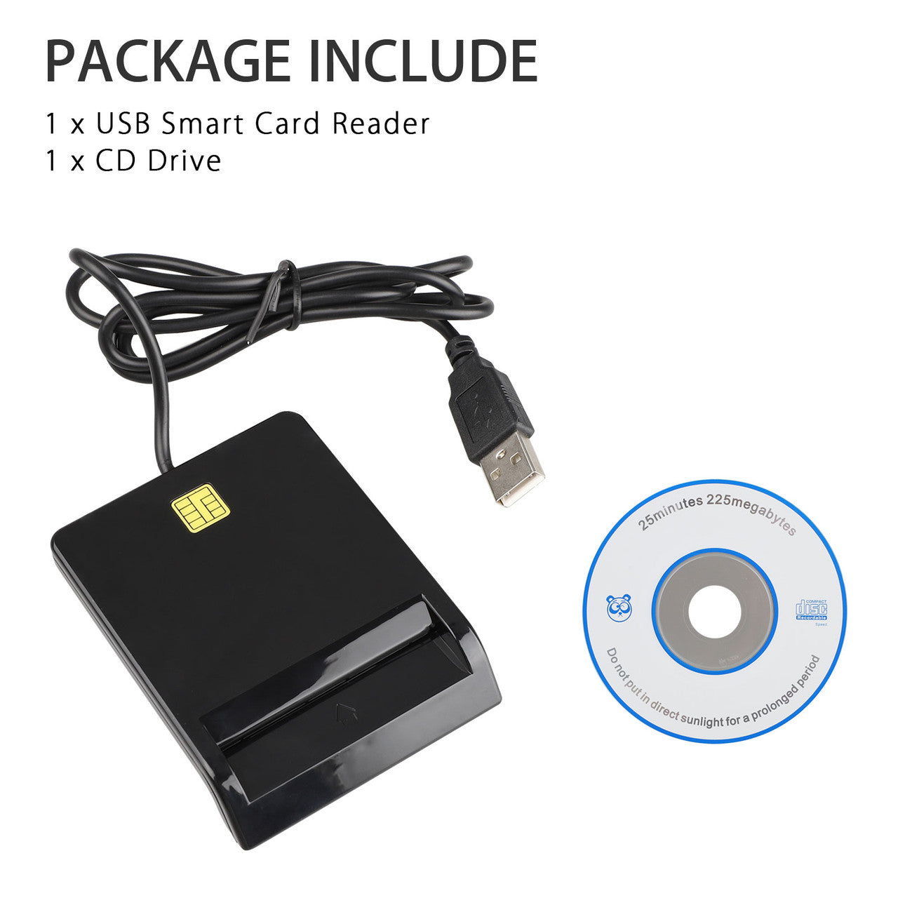 Smart Card Reader DOD Military USB Common Access CAC, Compatible with Windows, Mac OS 10.6-10.10 and Linux