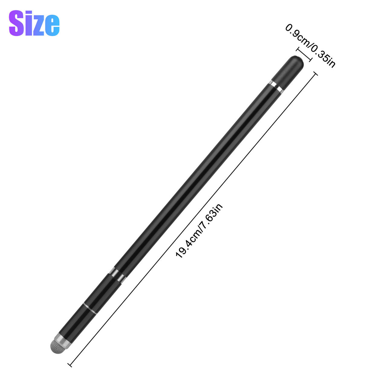 Universal Capacitive Stylus Pens, High Sensitivity and Precision for iPhone Samsung, Black