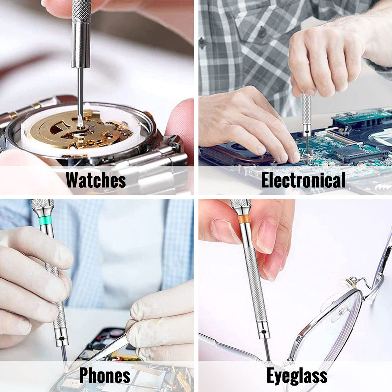 9 Packs Precision Watch Screwdriver Set - Jewelry Tools Watchmaker Screwdrivers Set for repairing  (0.8MM-2.0MM)