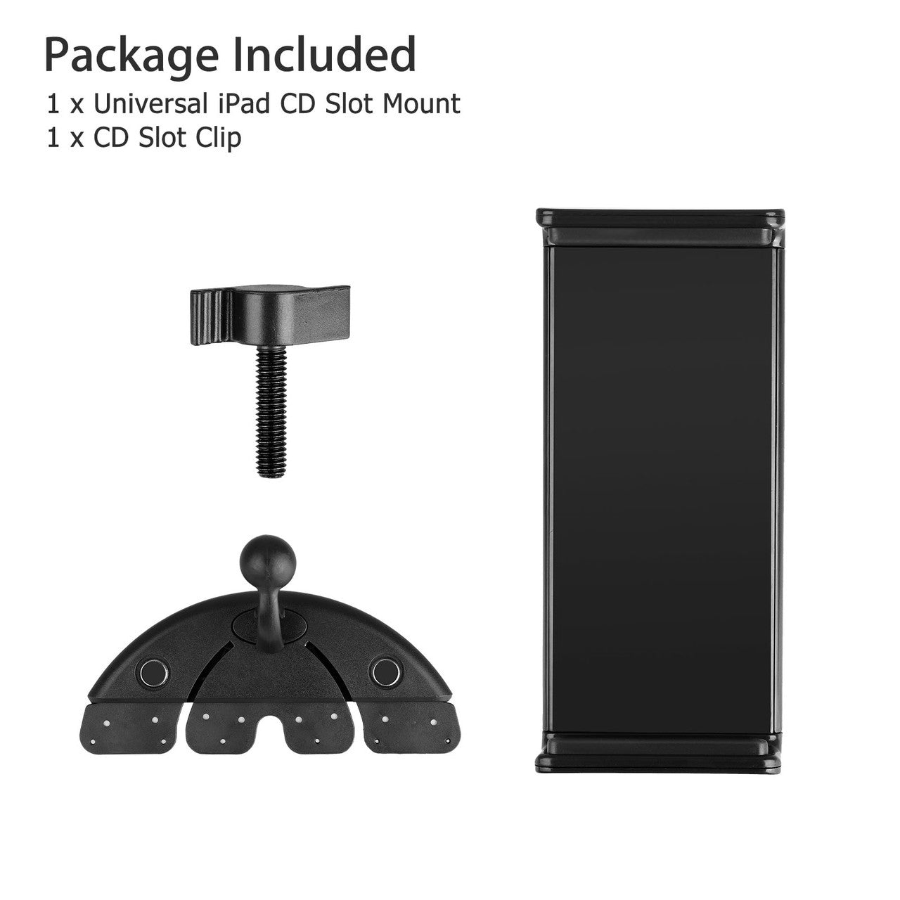 Car Tablet Mount, Universal 2 in 1 CD Slot Tablet & Phone Holder Mount Cradle with 360 Degree Rotation for iPad 2 3 4 5, Samsung Galaxy Tab, Motorola Xoom, PC, GPS