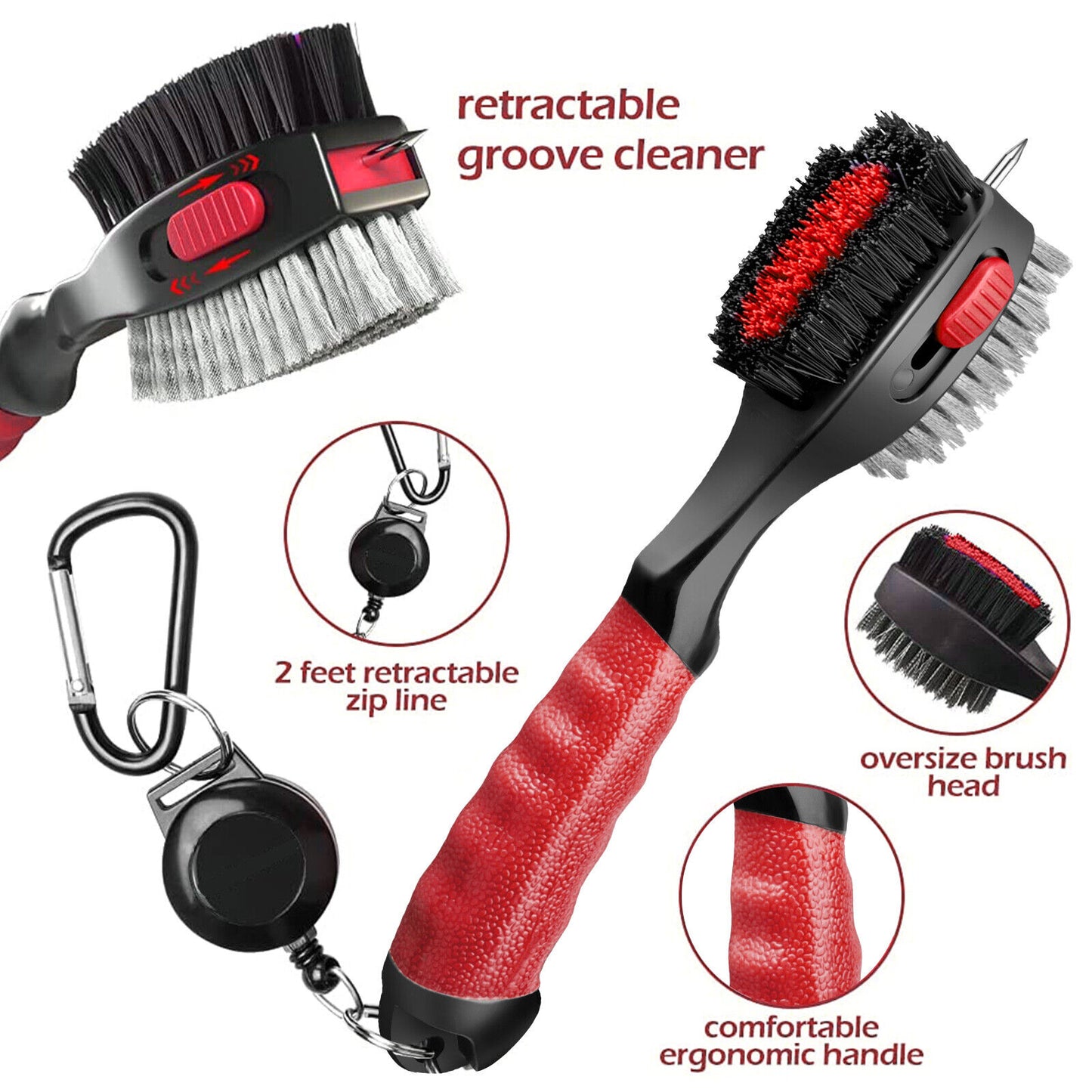 Golf Club head Double sided cleaning brush