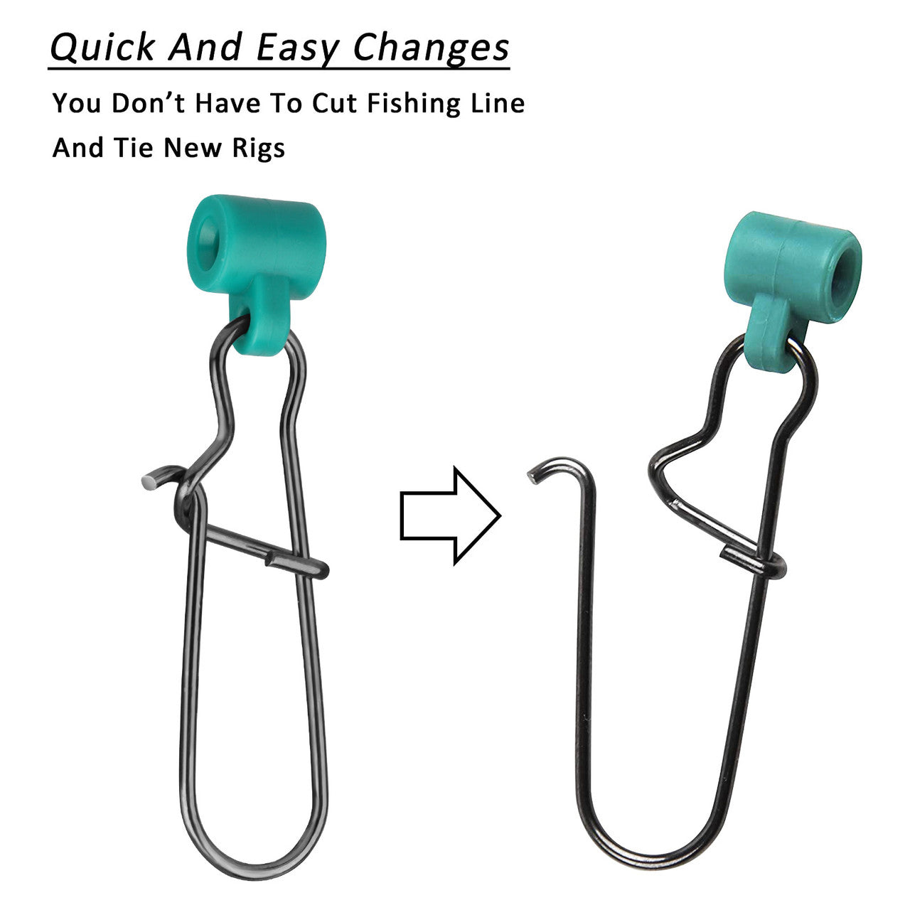 Outdoor Sports Fishing Gear Line Connector with Plastic Slinker Slides,50 pcs