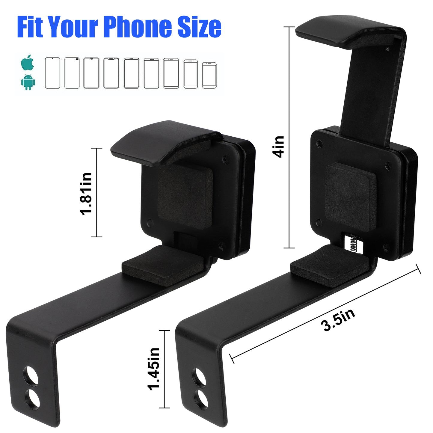 Universal Smartphone Camera Bow Mount Phone Holder - Bow Phone Mount for Compound and Recurve Bow Archery Hunting Shooting Record