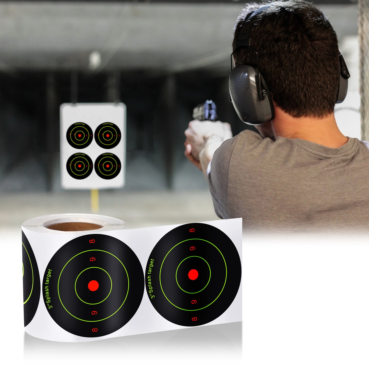200 Pcs Self-Adhesive Shooting Targets Stickers - Each 3"reactive paper targets Ideal for Shooting , Archery Practice in indoor and outdoor