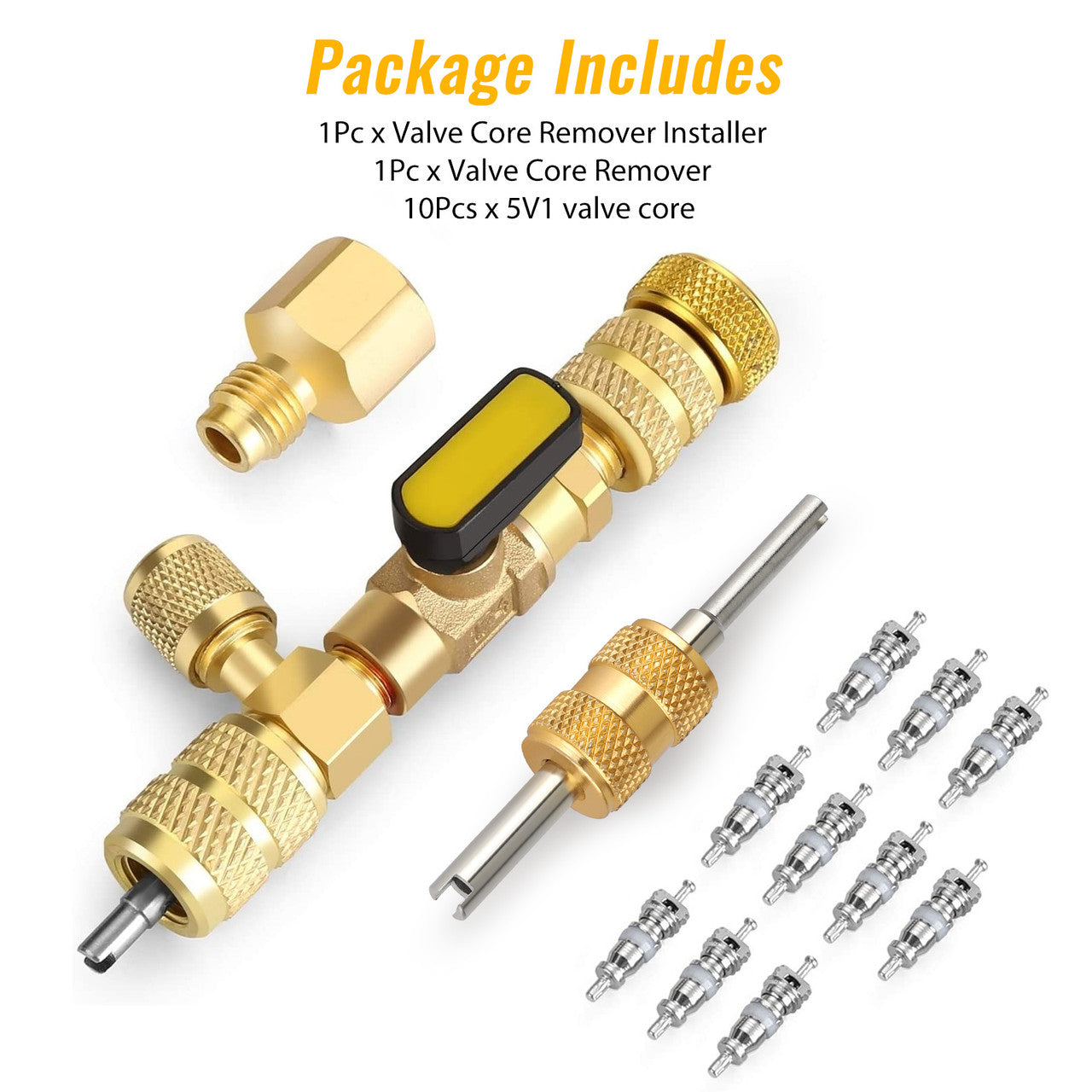 HVAC Tool Valve Core Remover Tool Kit, Safe and Simple to Use