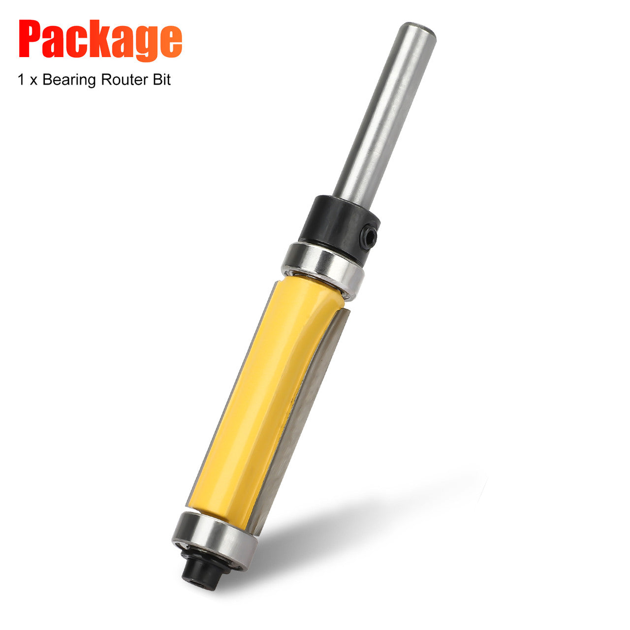 Bearing Router Bit with Grade C3 Mircro Grain Carbide Blades, Perfect fo Woodworking Edging and More