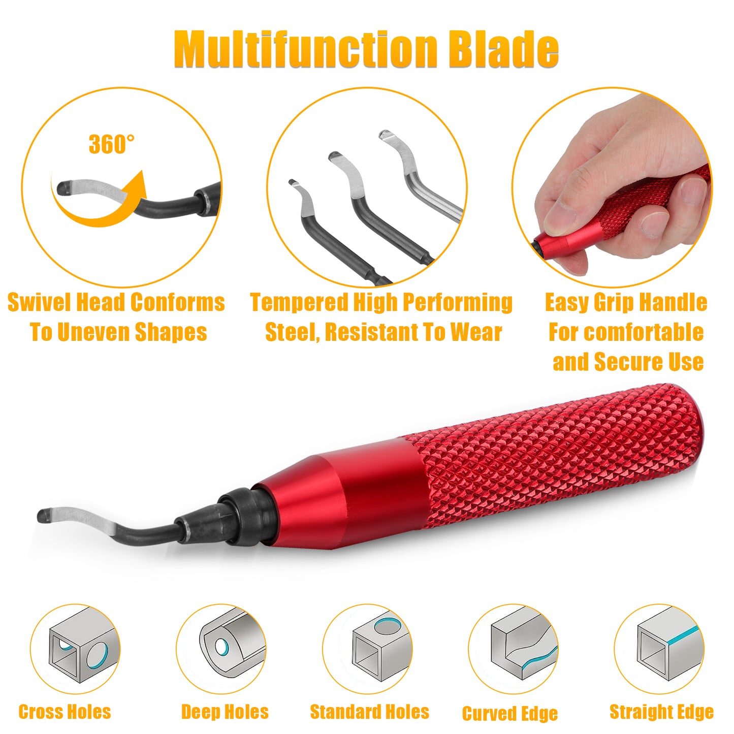 Deburring Tool Set - 15-Piece Blade Set for Metal, Wood, Plastic, and 3D Printing Finishing