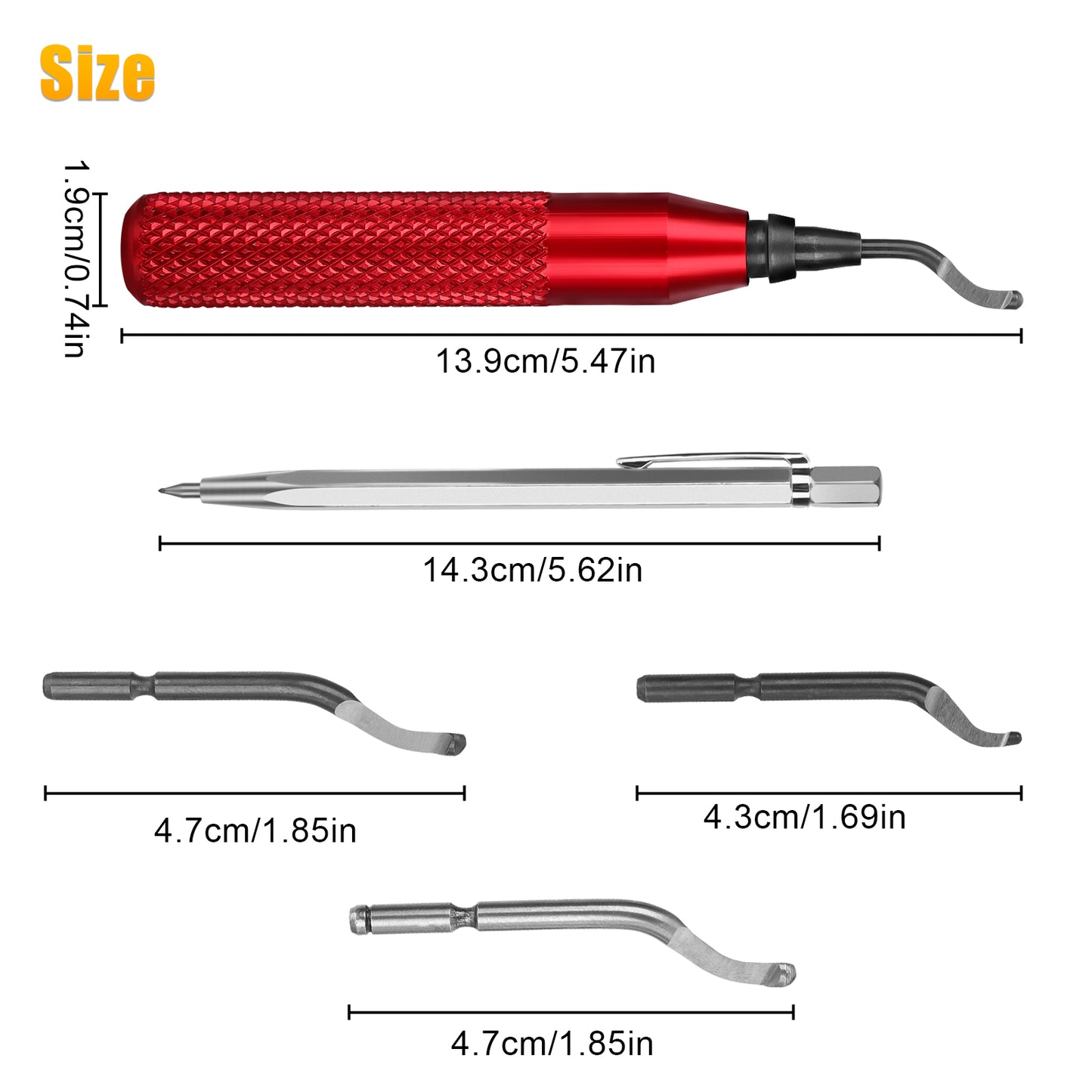 Deburring Tool Set - 15-Piece Blade Set for Metal, Wood, Plastic, and 3D Printing Finishing