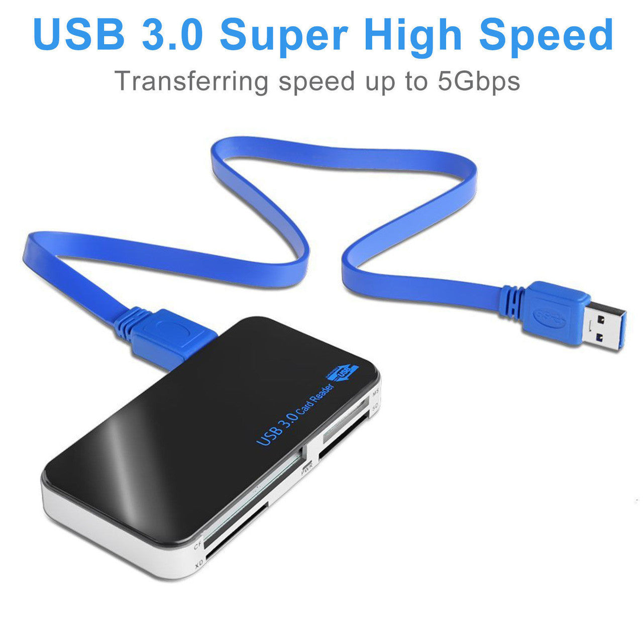 5Gbps USB 3.0 All in 1 Compact Flash Multi Card Reader CF Adapter Micro SD MS XD