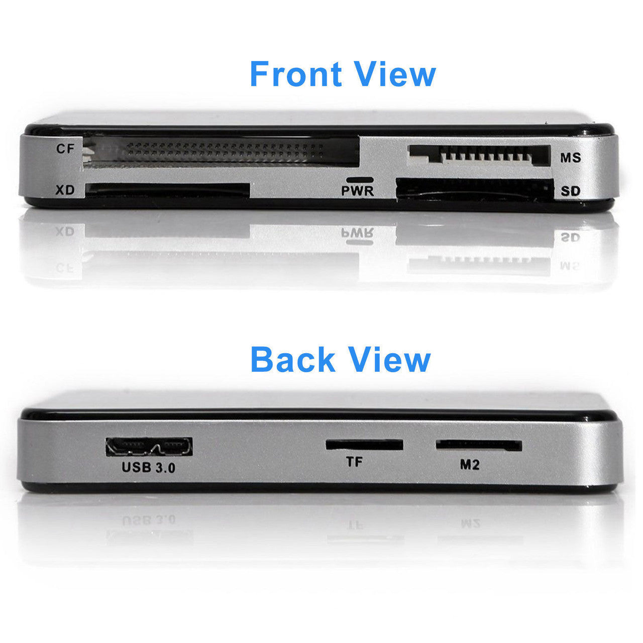 5Gbps USB 3.0 All in 1 Compact Flash Multi Card Reader CF Adapter Micro SD MS XD