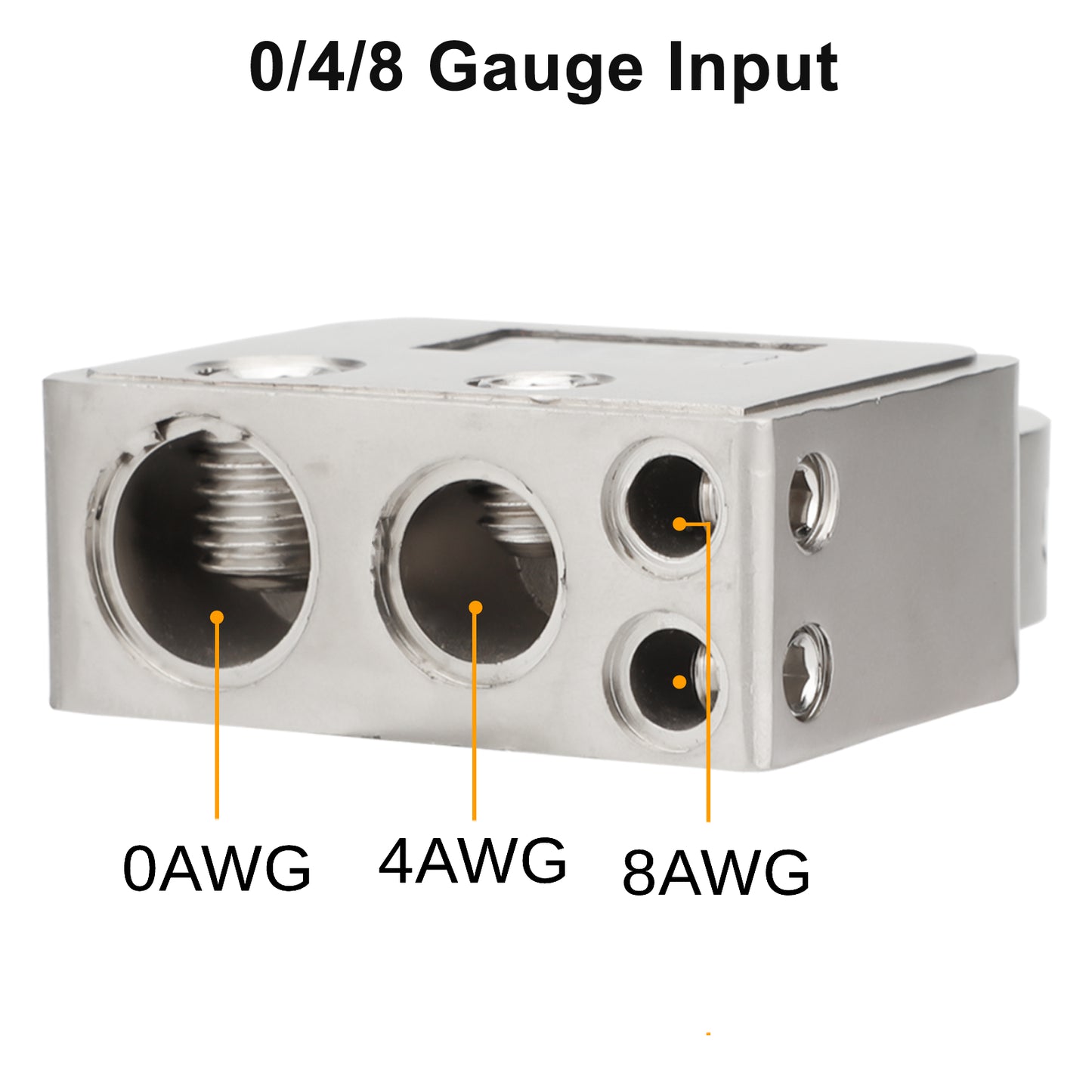 2 Pcs Car Battery Terminal Connectors Kit - featuring a built-in LED Display Voltmeter. Ideal for 0/4/8/10 gauge AWG, this kit offers the versatility to connect multiple terminals of different sizes, enhancing safety and reliability