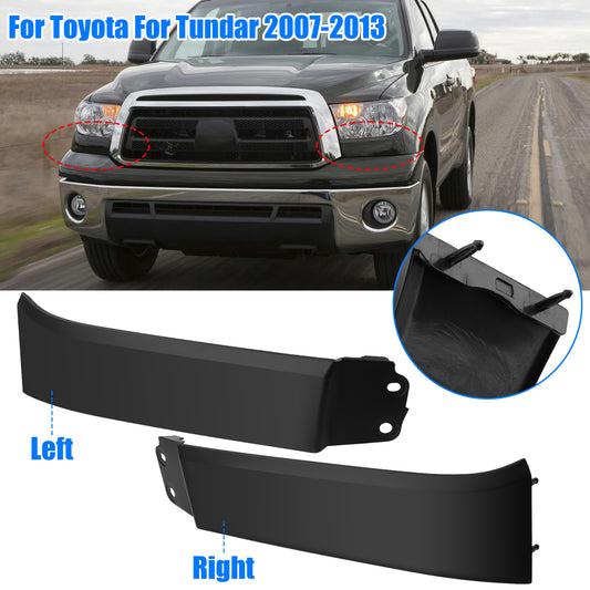 1 Pair Front Bumper Grille Headlight Filler Trim Panels - for Toyota Tundra (2007-2013) / Sequoia (2008-2013)