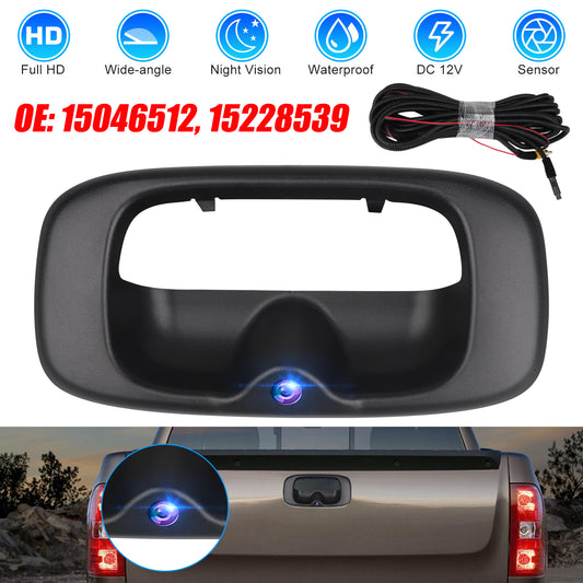 15228539 Rear Tailgate Handle Backup Camera - Car Rear View Back Up Camera，Rear Liftgate Latch Handle with Camera Compatible for Chevrolet Silverado GMC