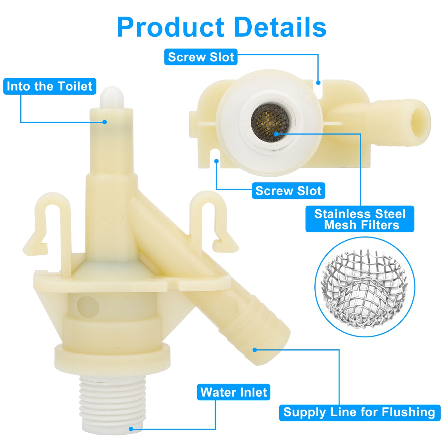 385311641 RV Toilet Water Valve Kit - With 385311658 Flush Ball Seal Replacement,for Dometic Sealand Toilets Series 300, 310, 320 RV, camper, and trailer