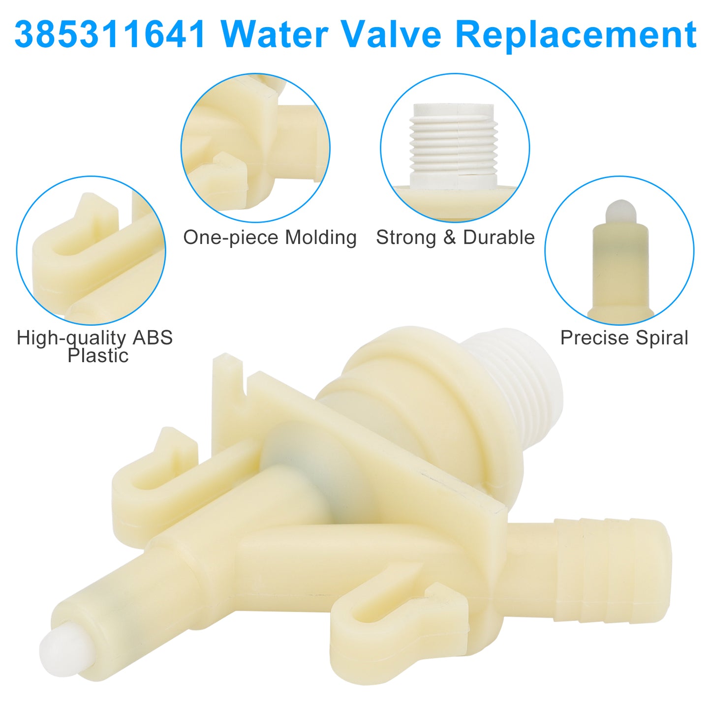 385311641 RV Toilet Water Valve Kit - With 385311658 Flush Ball Seal Replacement,for Dometic Sealand Toilets Series 300, 310, 320 RV, camper, and trailer