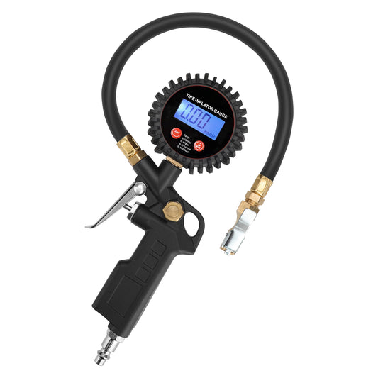 LED Display Digital Tire Inflator Deflator Pressure Gauge - for Truck/RV/Car/Bike Accurate to ±1 PSI, 0-250 PSI Range